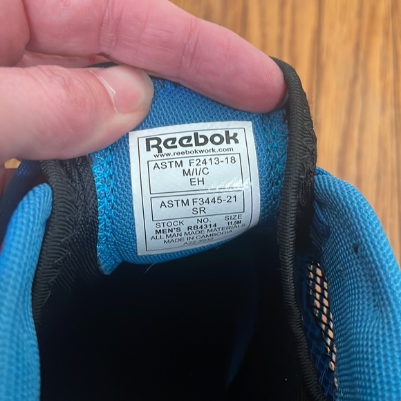 Reebok Fusion Flexweave Work RB4314 Athletic Work Shoe Black Blue Men's 11.5 - Picture 10 of 10